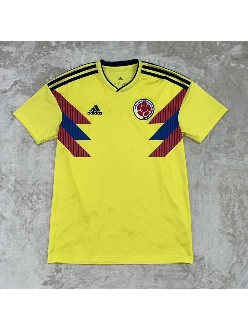 Adidas 2018 Colombia National Team Jersey FIFA World Cup Yellow Mens Size S